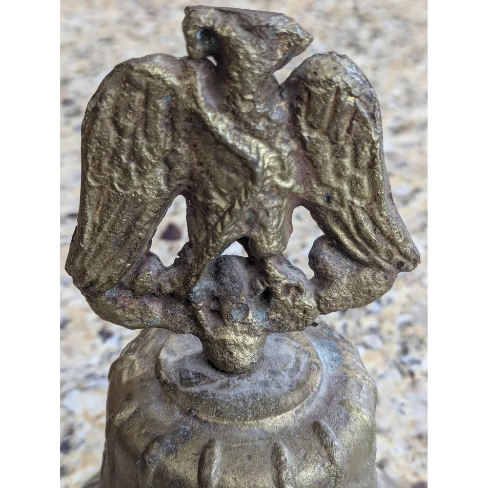 Vintage Mission Bell Gold Mexican Brass Eagle 1811 Decor